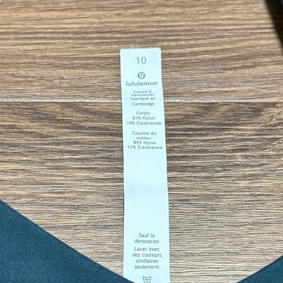 Lululemon Align V-Neck Longline Bra Dark Green Size 10 - Picture 2 of 5